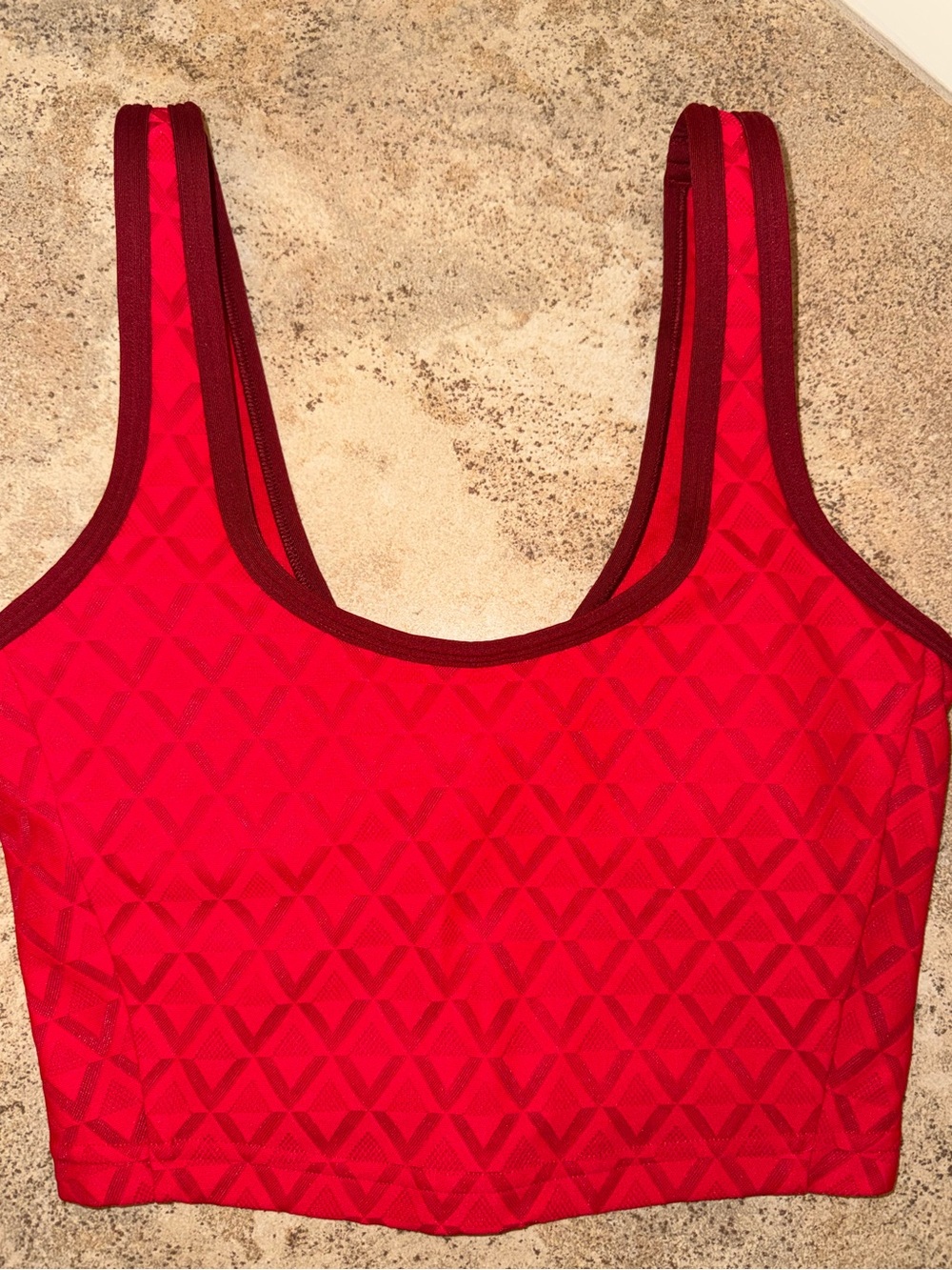 Lululemon Athletica Red Scoop Sports Bra Bralette Top XXS